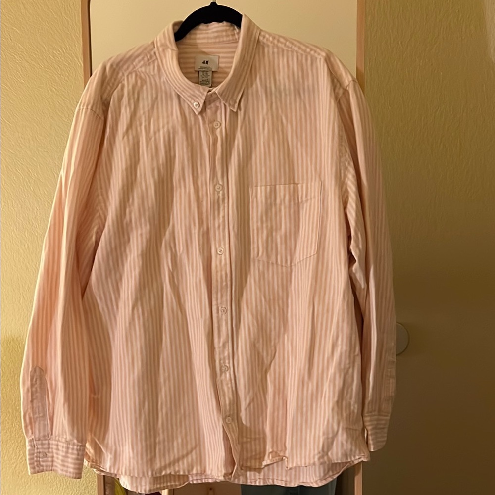 H&M Men's orange Striped Shirt